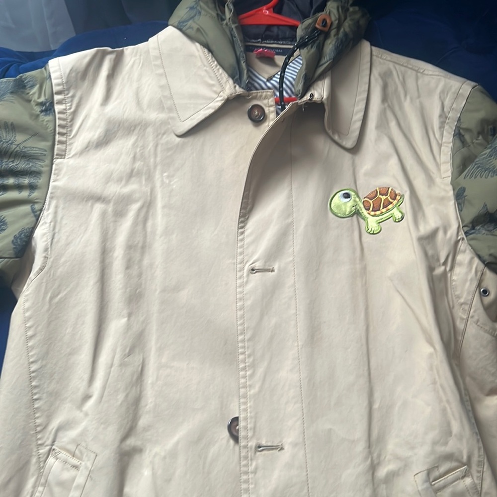 One of a kind. Pea coat with bomber arts. Tailored